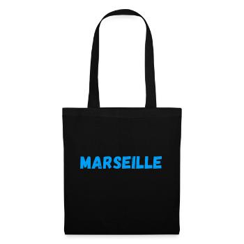 Marseille cité phocéenne - Sac en tissu - noir - Devant