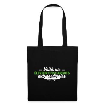 Voilà un éleveur d'escargots extraordinaire - Sac en tissu - noir - Devant