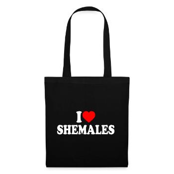 I love shemales - Sac en tissu - noir - Devant