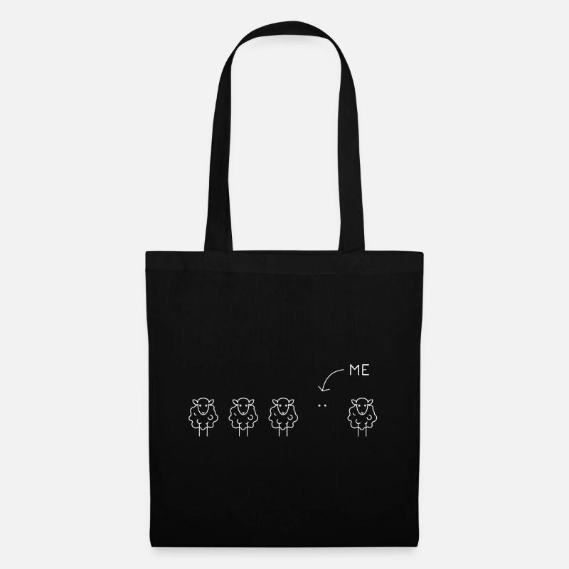 Déclaration drôle d’illustration de Black Sheep - Sac en tissu - noir