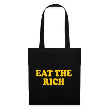 Eat the rich - Stoffbeutel - Schwarz - Vorne
