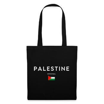 Drapeau de la Palestine, fierté palestinienne - Sac en tissu - noir - Devant