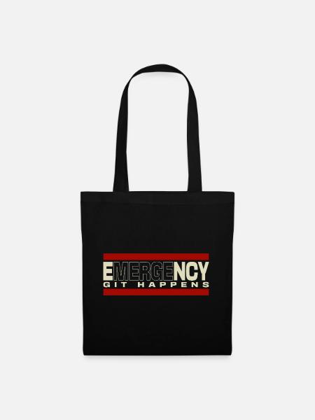 Nerd geek emergency git happens - Stoffbeutel - Schwarz