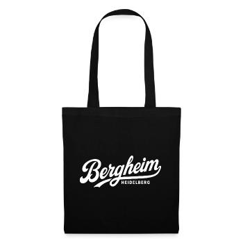 Bergheim Heidelberg Vintage Lettering Design - Stoffbeutel - Schwarz - Vorne