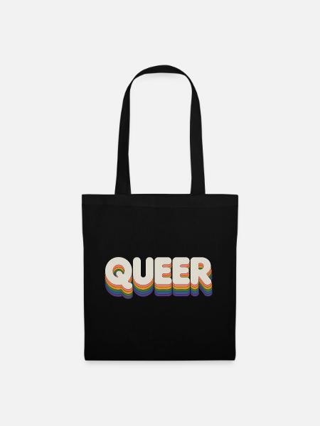 Queer - Cool Pride Logo - Stoffbeutel - Schwarz