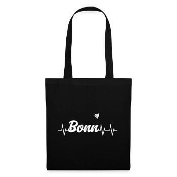 Bonn Heartbeat - Stoffbeutel - Schwarz - Vorne