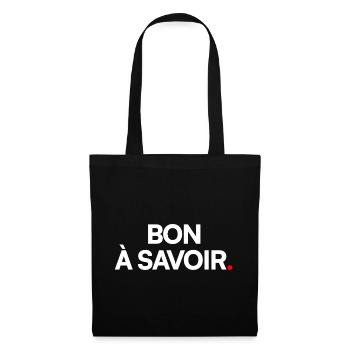 Bon à savoir - Sac en tissu - noir - Devant