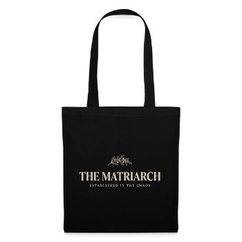 Logo de la matriarche : style botanique - Sac en tissu - noir - Devant