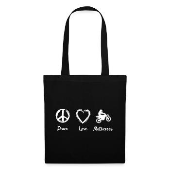 Peace Love Motocross - Stoffbeutel - Schwarz - Vorne