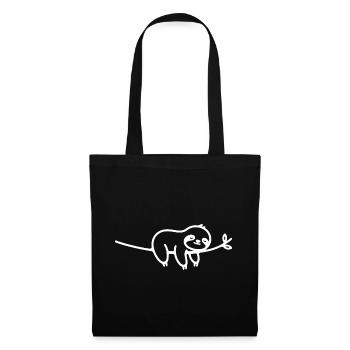 Sleeping Sloth on Branch Animal Motif - Tote Bag - black - Front