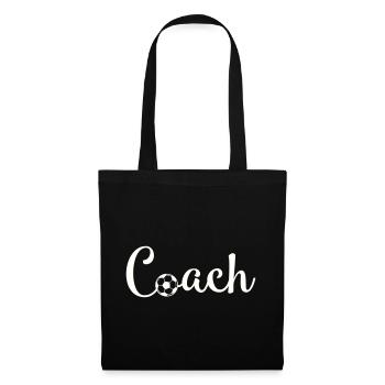 Coach Football Font Logo - Tote Bag - black - Front