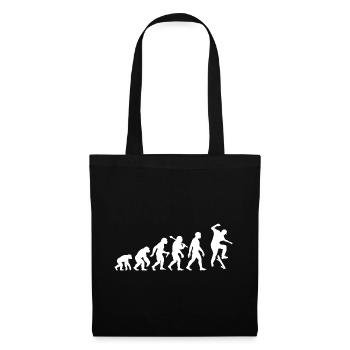 Skateboard Evolution Men's and Boys' Skatboarder - Tote Bag - black - Front