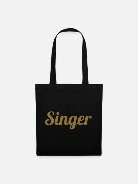 Singer - Stoffbeutel - Schwarz