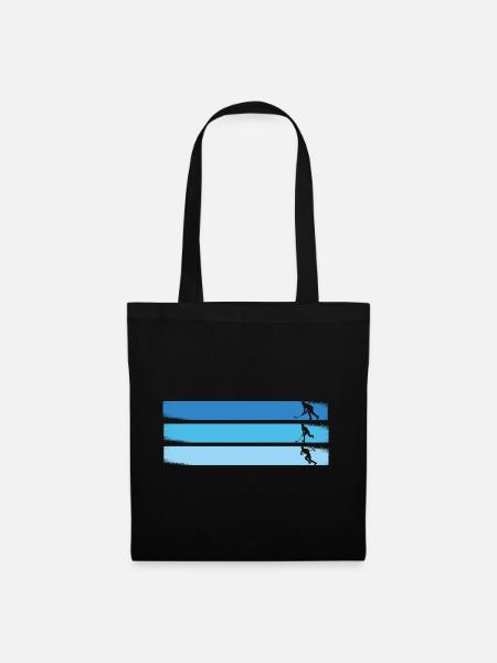 Floorball Unihockey Spiel Design Floorball Spieler - Stoffbeutel - Schwarz