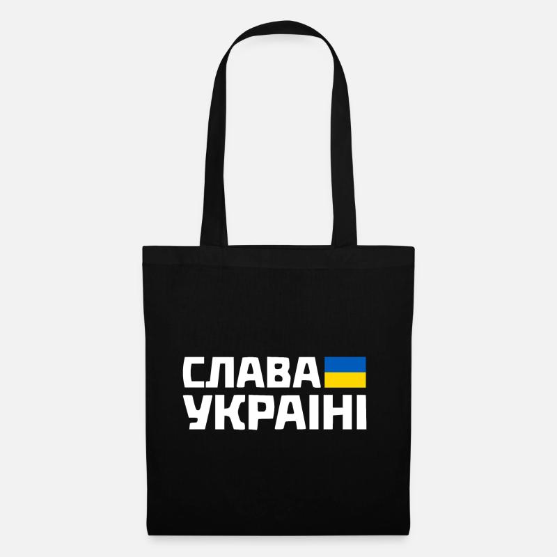 Slava ukraini - Stoffbeutel - Schwarz