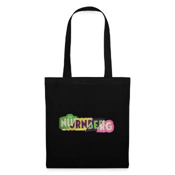 Nuremberg Allemagne City Font Punk Rétro - Sac en tissu - noir - Devant