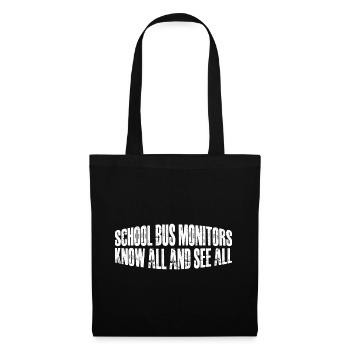 Moniteurs d’autobus scolaires, tout savoir et tout voir 14 - Sac en tissu - noir - Devant