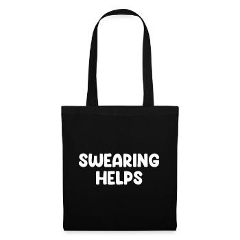 Jurer aide à dire drôle - Sac en tissu - noir - Devant