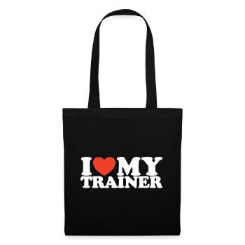 I Love My Trainer Heart Shirt - Tote Bag - black - Front