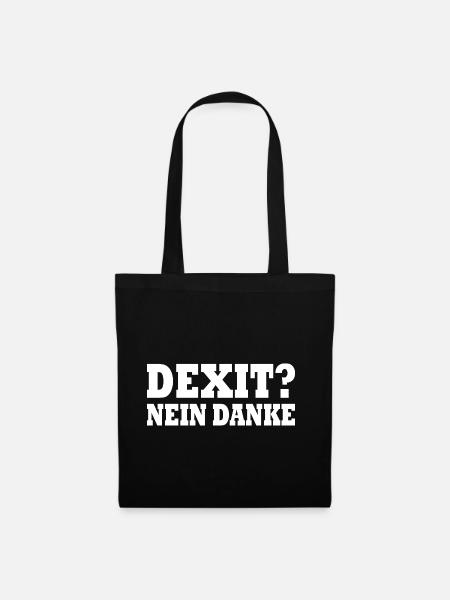 Dexit nein danke - Stoffbeutel - Schwarz