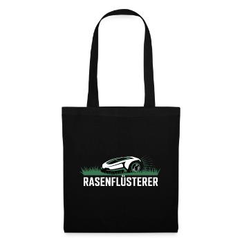 Rasenflüsterer Garten Rasenmäher Rasenflüsterer - Stoffbeutel - Schwarz - Vorne