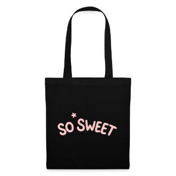 So Sweet in Pastel Typography - Tote Bag - black - Front