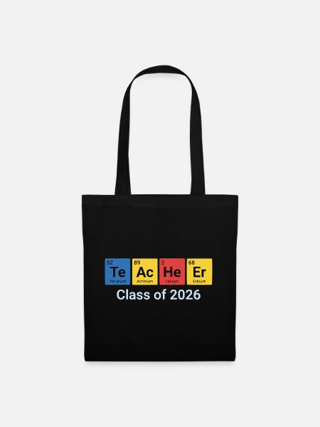 Teacher Periodic Table Class Of 2026 - Stoffbeutel - Schwarz