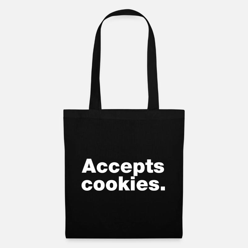 Akzeptiert Cookies - Stoffbeutel - Schwarz