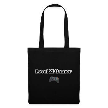 Gamer niveau 21 - Sac en tissu - noir - Devant