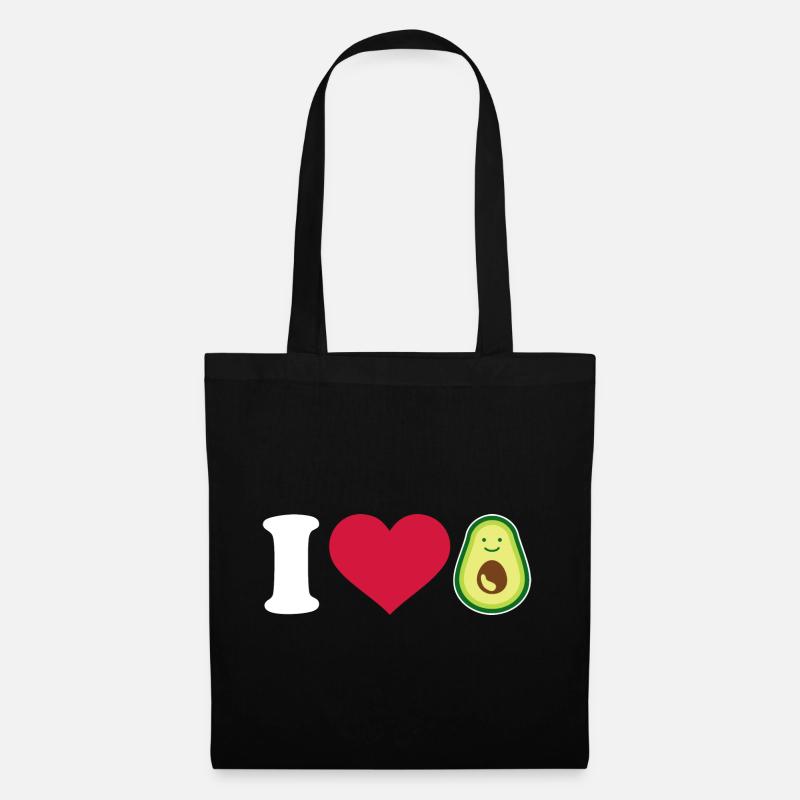 Avocado - Stoffbeutel - Schwarz
