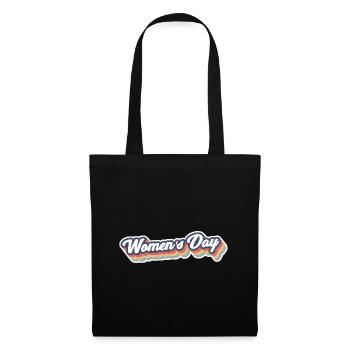 Rainbow Retro Women's Day Grafik - Stoffbeutel - Schwarz - Vorne