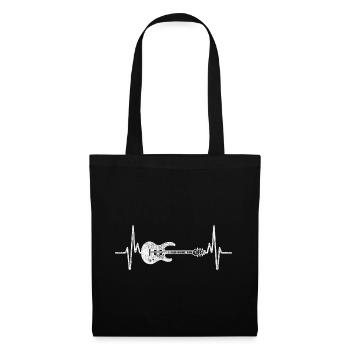Guitar Heartbeat Guitarist - Tote Bag - black - Front