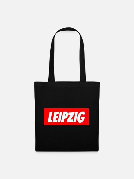 LEIPZIG Geschenk - Stoffbeutel - Schwarz