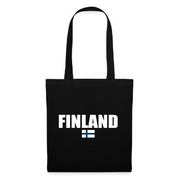 Finlande - Sac en tissu - noir - Devant