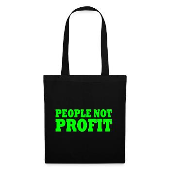 People not profit - Sac en tissu - noir - Devant
