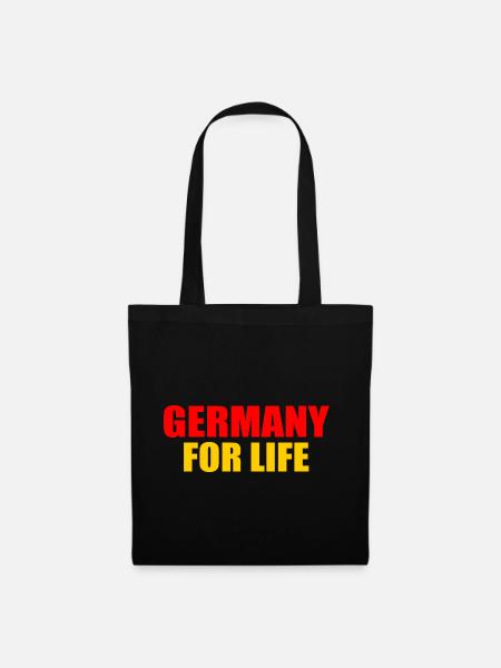Germany for life - Deutschland - Stoffbeutel - Schwarz