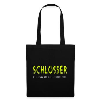 Schlosser Handwerker Design - Stoffbeutel - Schwarz - Vorne