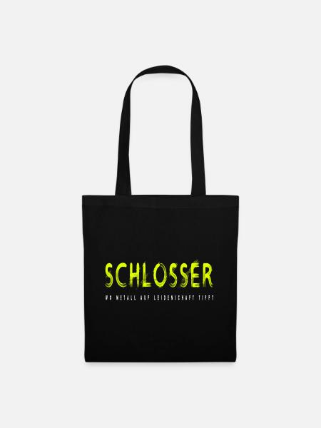 Schlosser Handwerker Design - Stoffbeutel - Schwarz