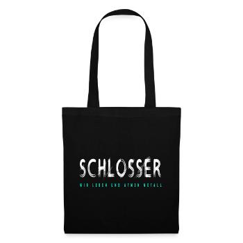Schlosser Handwerker Design - Stoffbeutel - Schwarz - Vorne