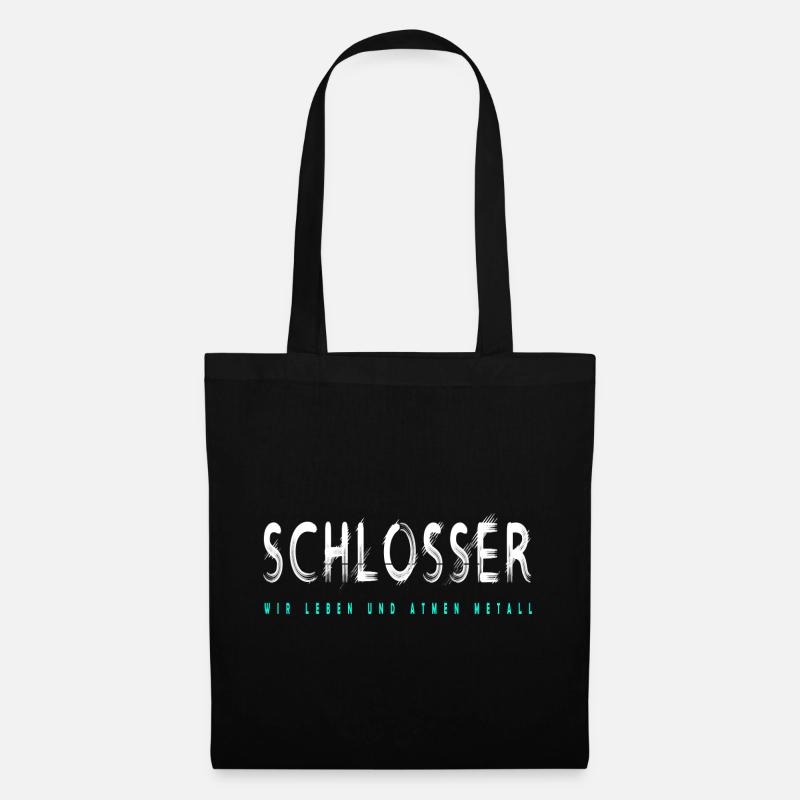 Schlosser Handwerker Design - Stoffbeutel - Schwarz