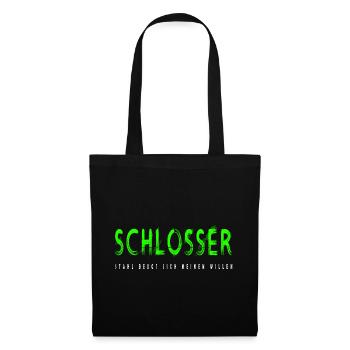 Schlosser Handwerker Design - Stoffbeutel - Schwarz - Vorne