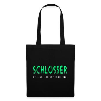 Schlosser Handwerker Design - Stoffbeutel - Schwarz - Vorne