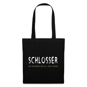 Schlosser Handwerker Design - Stoffbeutel - Schwarz - Vorne
