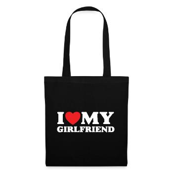 I Love My Girlfriend - Tote Bag - black - Front