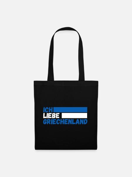 Griechen Grieche Griechenland - Stoffbeutel - Schwarz
