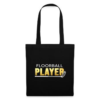 Floorball Unihockey FLOORBALLplayer Floorballspiel - Stoffbeutel - Schwarz - Vorne