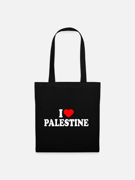 I love palestine - Stoffbeutel - Schwarz
