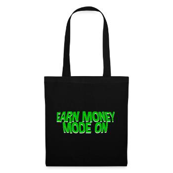 Mode Gagner de l’argent activé - Sac en tissu - noir - Devant