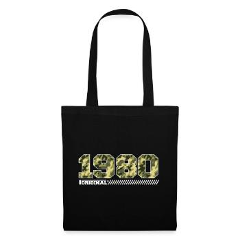 1980 Anniversary Gift Vintage 1980's Army - Tote Bag - black - Front