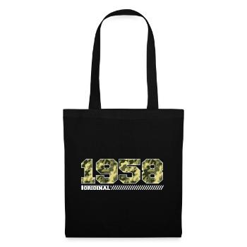1958 Cadeau Anniversaire Vintage 1958 Armée - Sac en tissu - noir - Devant